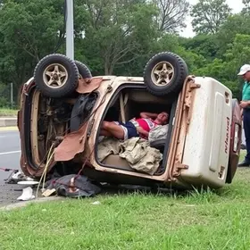 motorista de 20 anos capotamento RJ-106