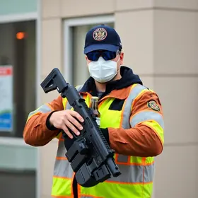 porteiro saca arma