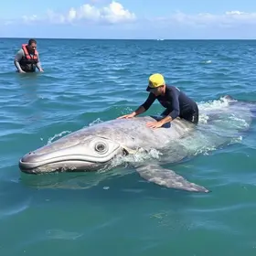 baleia resgatada Cabo Frio